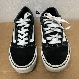 Vans Old Skool Shoes Black White Skate Low  -  Size 4.5 Youth